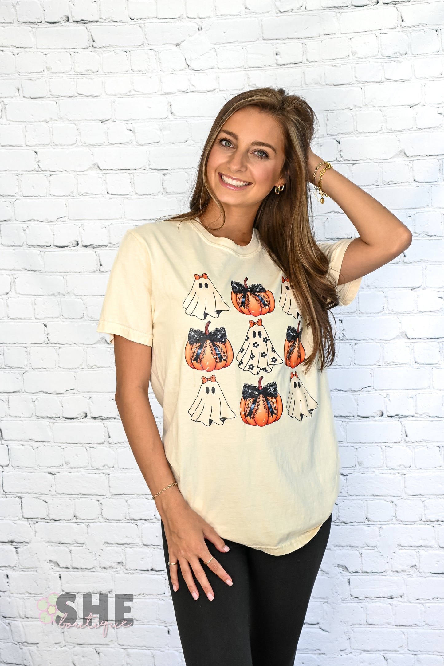 Coquette Ghosts & Pumpkins Tee -