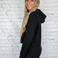 Black Cropped Hoodie -