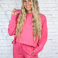 Pink Cropped Hoodie -