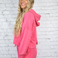 Pink Cropped Hoodie -