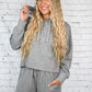 Grey Cropped Hoodie -