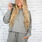 Grey Cropped Hoodie -