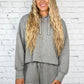 Grey Cropped Hoodie -