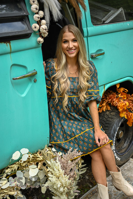 Fall Cottage Core Dress -