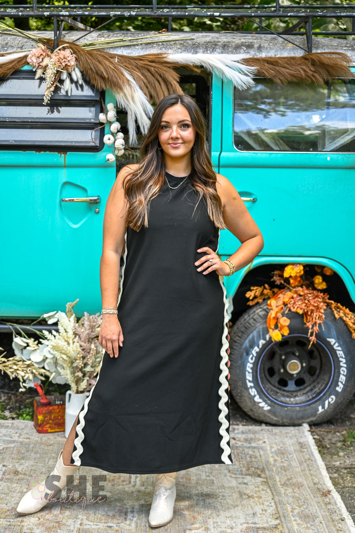 Just Keep Squiggling Maxi Dress -