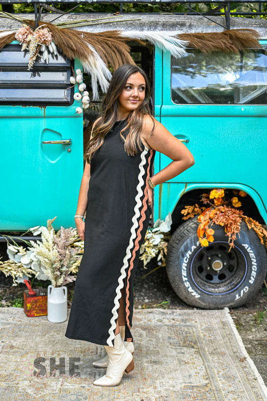 Just Keep Squiggling Maxi Dress -