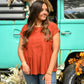 Rust Elevated Basic Top -