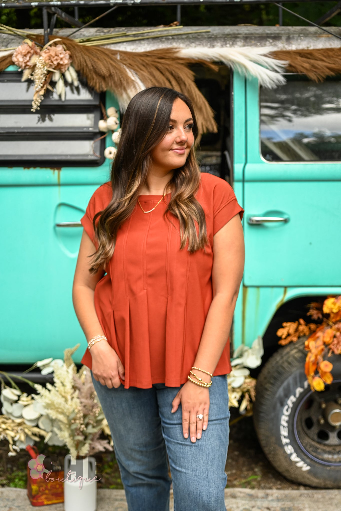 Rust Elevated Basic Top -