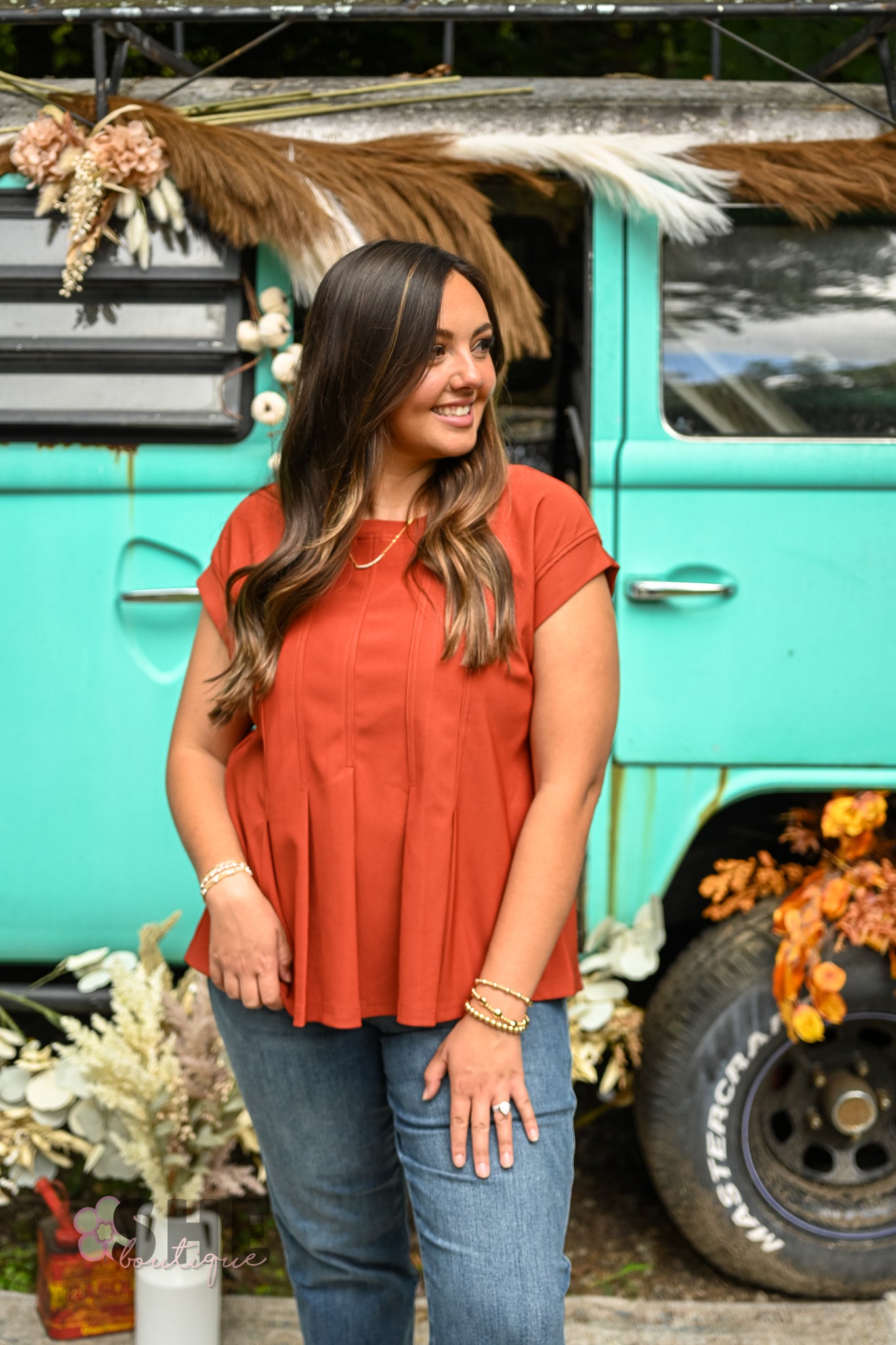 Rust Elevated Basic Top -