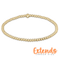 EXTENDS 2.5mm Gold Classic Bead Bracelet