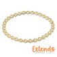 EXTENDS Classic Gold Grateful 4MM Bead Bracelet