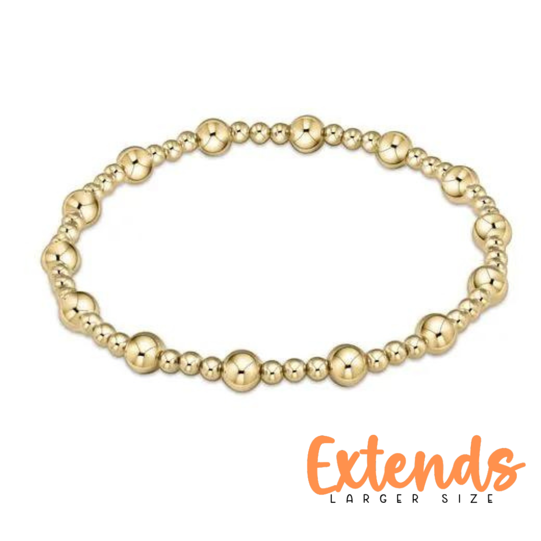 EXTENDS Classic Gold Sincerity 5mm Bead Bracelet