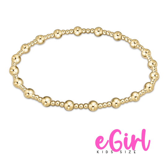 EGIRL Classic Gold Sincerity 4mm Bead Bracelet (KIDS)