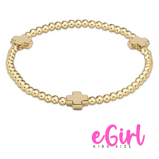 EGIRL Signature Cross Gold 3mm (KIDS)