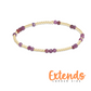 EXTENDS Ruby Gemstone Gold Sincerity 3mm Bracelet