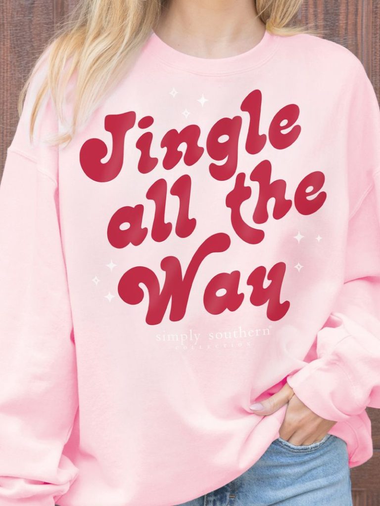 Jingle All The Way Pink Crewneck