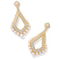 KRISTA STATEMENT EARRINGS GOLD WHITE MIX