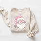 Groovy Santa Head Tan Crewneck