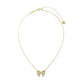 KRISTA BOW SHORT PENDANT NECKLACE GOLD WHITE MIX