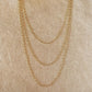 1mm Spaced Beaded Chain 18K GF -