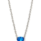 Cailin Pendant Necklace Rhodium Blue Violet Crystal