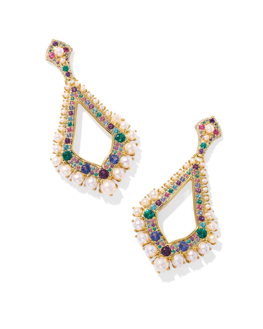 KRISTA STATEMENT EARRINGS GOLD MULTI MIX