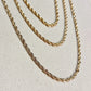 3mm Rope Chain Thick GF -