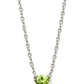 Cailin Pendant Necklace Rhodium Green Peridot Crystal