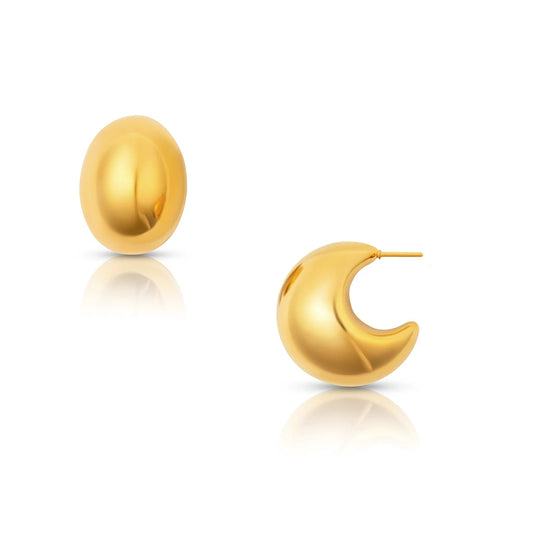 Kane Dome Drop Gold Earring