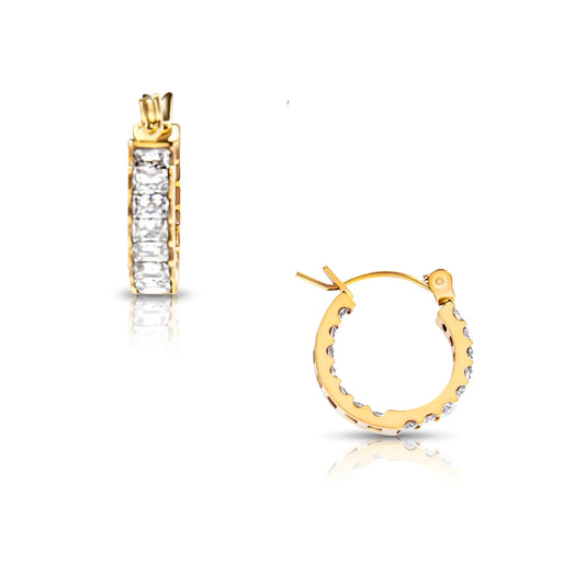 Lyndsay Huggie Gold Hoop Earring