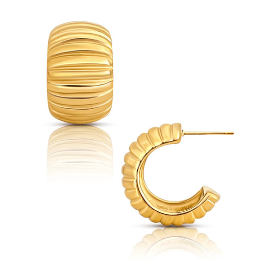 Peyton Chunky Hoop Earring - Gold 266