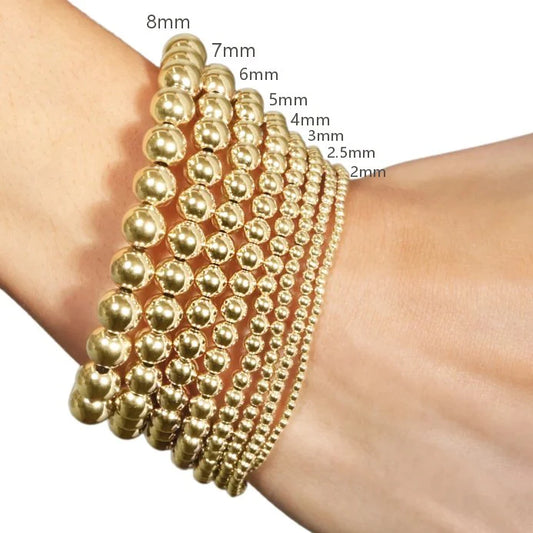 EXTENDS Classic Gold Grateful 6MM Bead Bracelet