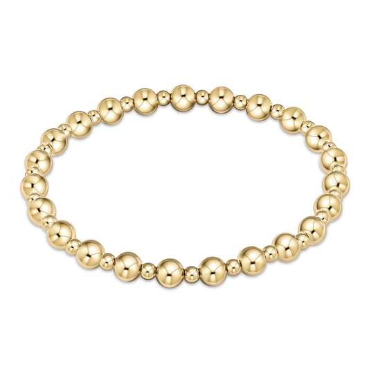 EXTENDS Classic Gold Grateful 5MM Bead Bracelet