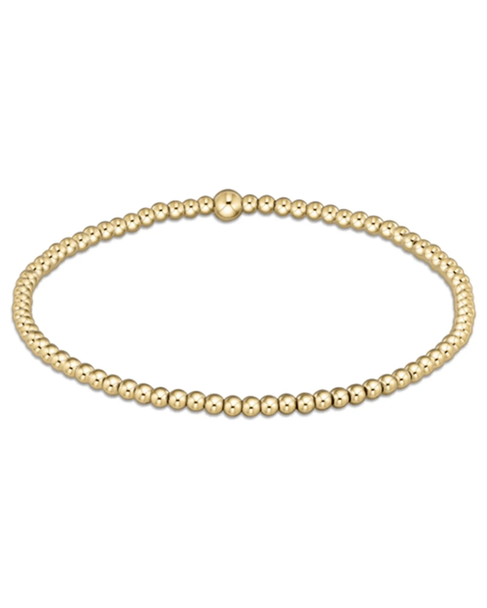 EXTENDS 2.5mm Gold Classic Bead Bracelet