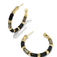 GIGI HOOP EARRINGS IN GOLD BLACK MIX