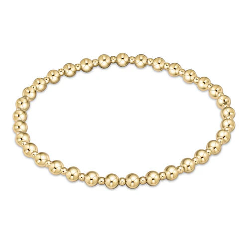 Classic Grateful 4mm Gold Bead Bracelet