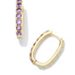 CHANDLER HOOP EARRINGSGOLD GREEN LILAC MIX