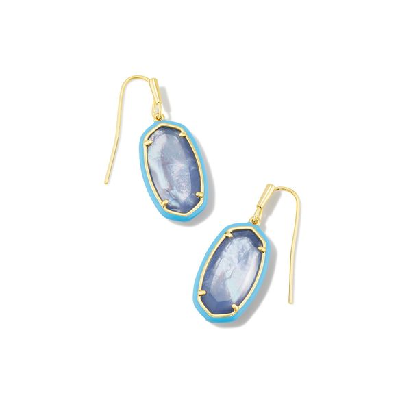 Dani Drop Gold Periwinkle Earring