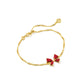 Blair Bow Sm Chain Bracelet Bright Red Drusy