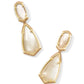 Camry Enamel Frame Stm Earring Gold Natural MOP