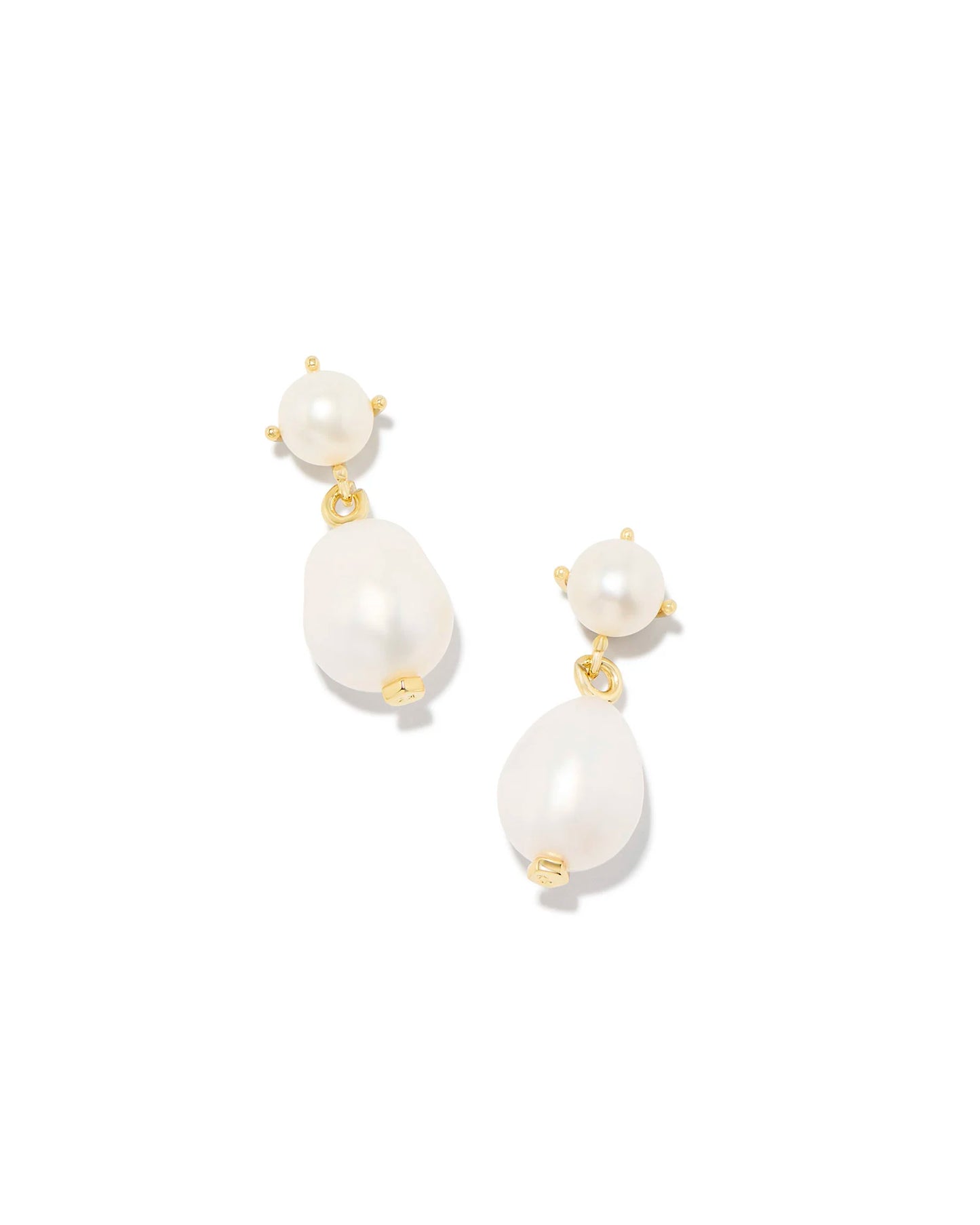 Eve Drop Earring Gold White Pearl