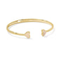 Framed Ari Heart Cuff Bracelet Gold Iridescent Drusy