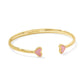 Framed Ari Heart Cuff Bracelet Gold Light Pink Drusy