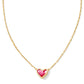 Framed Ari Heart Pendant Necklace Gold Azalea Illusion