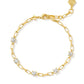 Lexi Chain Bracelet Gold White Crystal