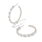 Lexi Hoop Earring Rhodium White Crystal