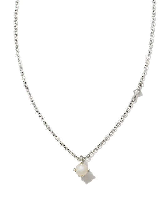 Maisie Pendant Necklace Sterling Silver White Pearl