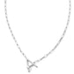 Pearl Letter Silver Pendant Necklace -