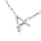 Pearl Letter Silver Pendant Necklace -