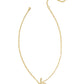 Pearl Letter Gold Pendant Necklace -